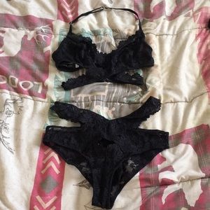 Black Lace Lingerie Set